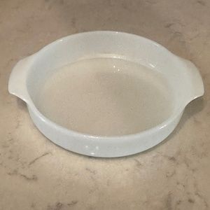VTG Fire-King 9 Inch Round Baking Casserole Dish White Milk Glass Anchor Hocking